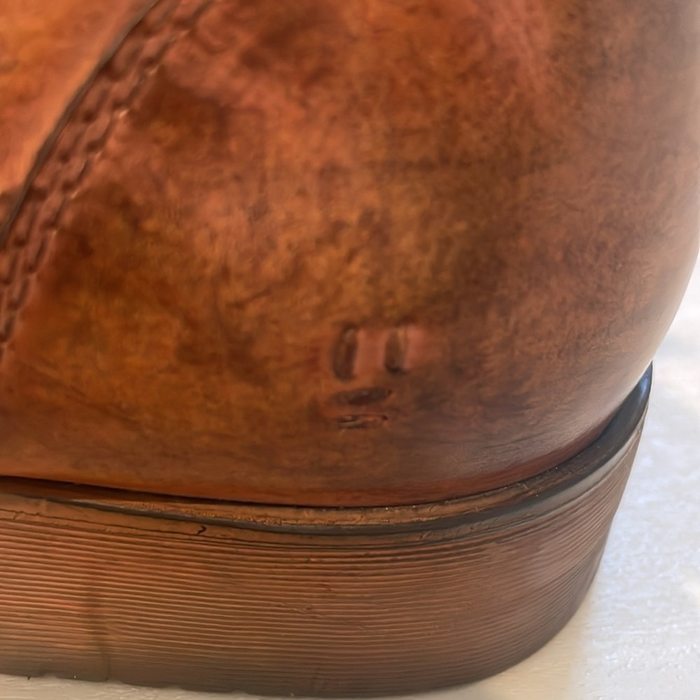 Bed Stu Roan genuine cow leather Brown Ankle Boots with Decorative Strap - Picture 5 of 9